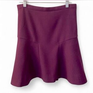 J. Crew A-Line Skirt in Deep Plum